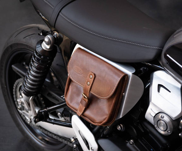 Baak Side leather saddlebag for Triumph Thruxton 1200 / Speed Twin 2016+