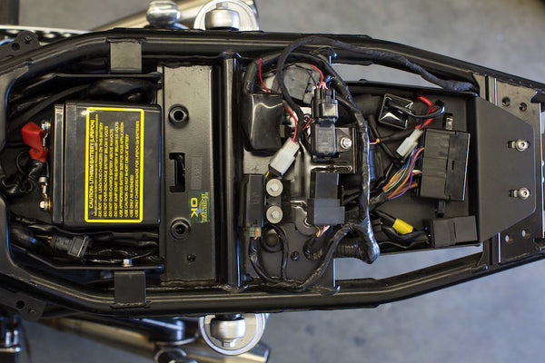 Iron Cobra's 01-15 Triumph Lay Down Battery Box Kit
