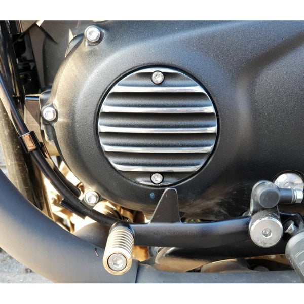 Motone Points Clutch Cover/ Badge - Finned/ Ribbed